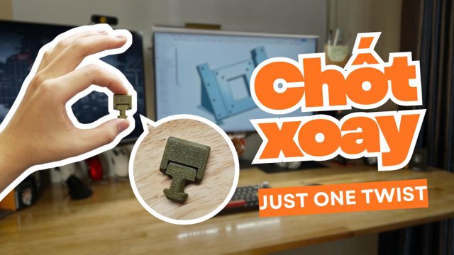 Hệ thống chốt xoay gắn khung nhôm 2020
